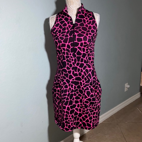 Like new Kevan Hall Sport Animal Print Golf Dress - Picture 1 of 15